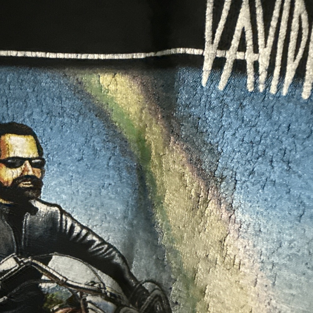 Vintage Easyriders David Mann Biker T Shirt Black Motorcycle Graphic Size Large - Picture 3 of 7